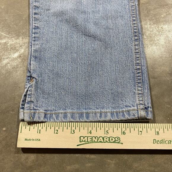 Levi Strauss Signature Stretch Jeans Light Wash 35x23 Cropped Y2K - Picture 13 of 13